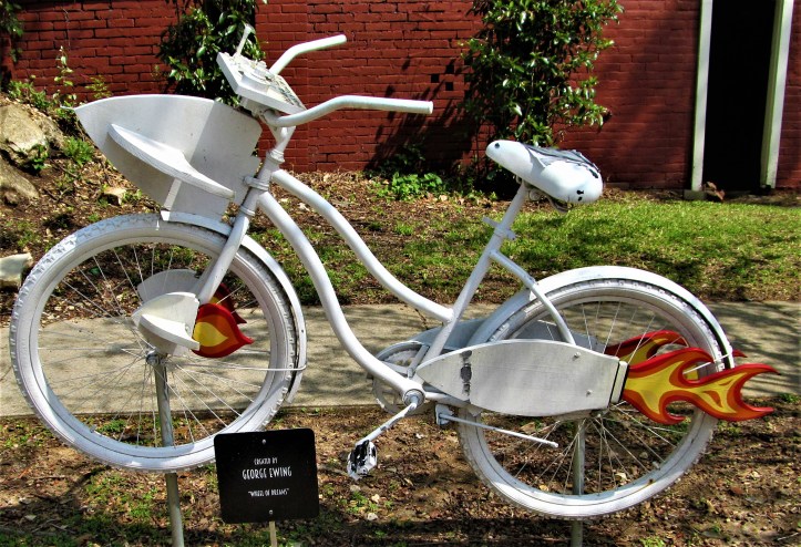 white bicycle clinton march